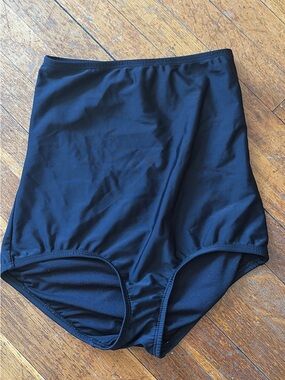 High-Waist Black Women’s Swim Bottoms